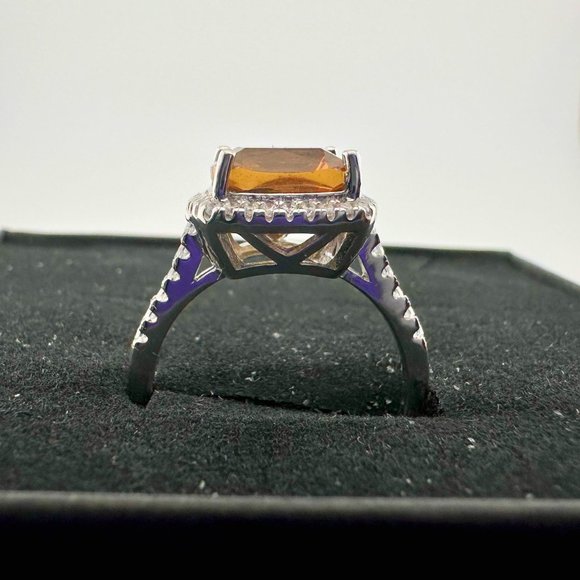 Beautiful 4.11 Ct Cushion cut Lab Grown Zulanite Ring - Sterling (.925) - Size 7 - Picture 7 of 13